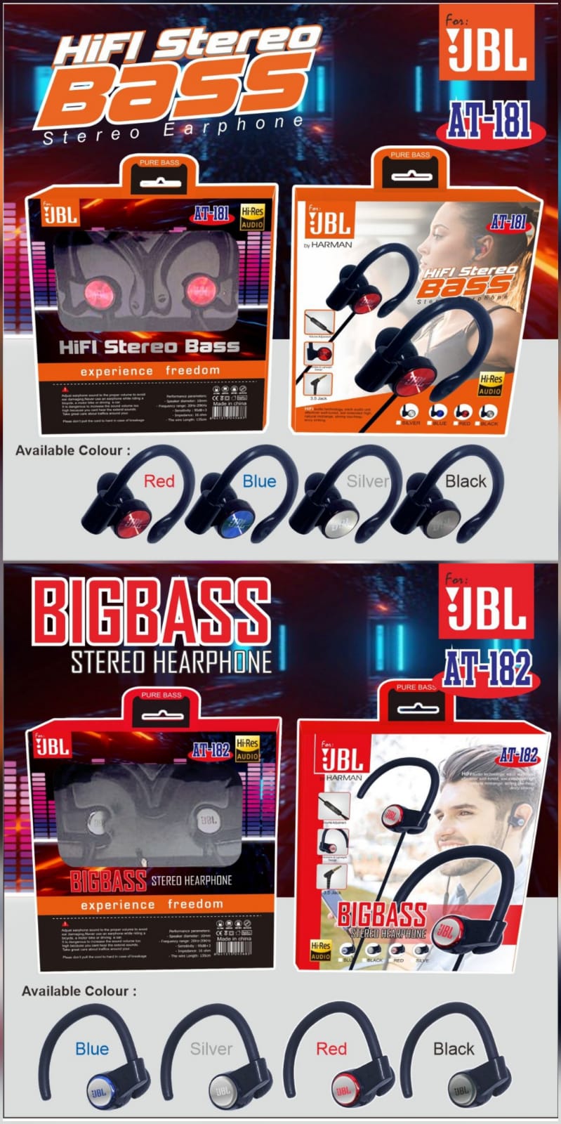 HEADSET CANTOLAN JBL + MIC PEKING IMPORT MODEL JBL AT-182